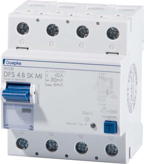 Doepke DOEP DFS4 040-4/0,03-B SK MI RCD switch 4-pole 40 A 0.03 A typeÂ B SK mobile Ins