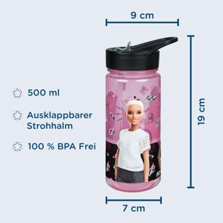 Actual product image Scooli Barbie 500 ml drinking bottle, pink/black (0.50 l)