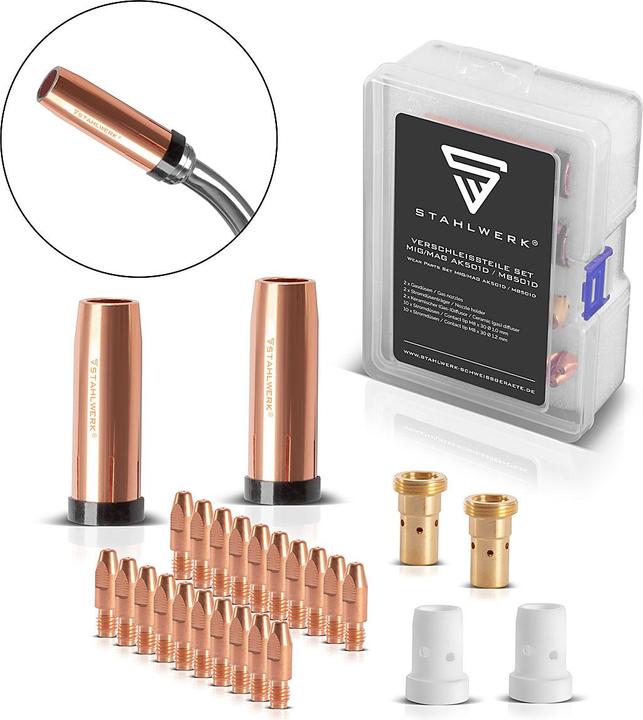 Produktbild Stahlwerk MIG MAG Verschleissteile Set 26tlg AK501D MB501D Schweissbrennerzubehör