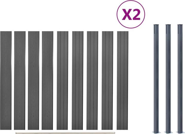 Actual product image VidaXL WPC fence element set
