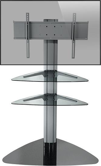 Peerless SS550P-S Monitor stand 32-50 inch with 2 glass shelves, silver (50")