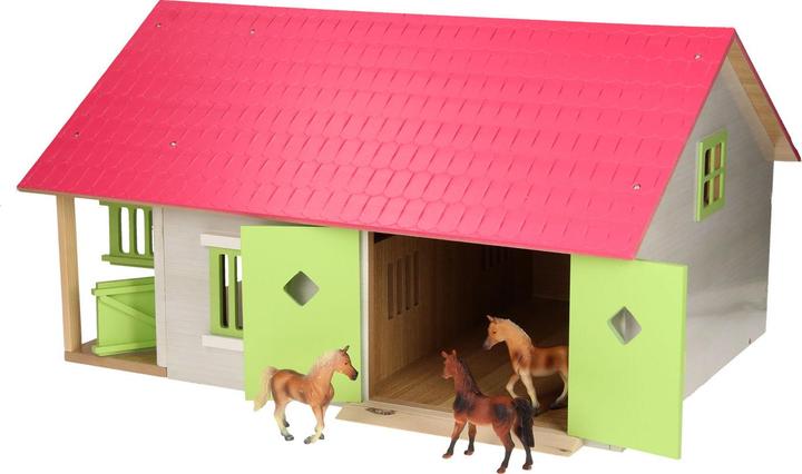 Image du produit Kids Globe Farming Écurie Rose avec 2 boxes et rangement