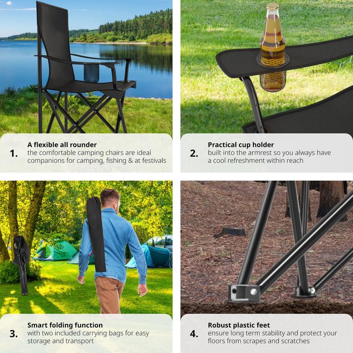 Actual product image tectake 2 Gil Camping Chairs