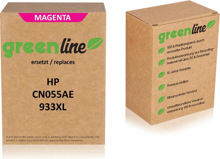 Actual product image Inkadoo Druckerpatrone greenline ersetzt HP CN 054 AE / 933XL Tintenpatrone, cyan