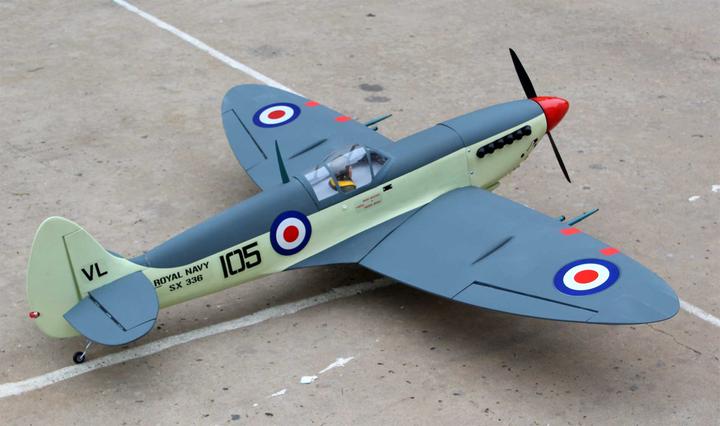 Produktbild Seagull Models SG-Models ) Supermarine Seafire 65" 20cc ohne Einziehfahrwerk, ARF, Warbird (Warbird)