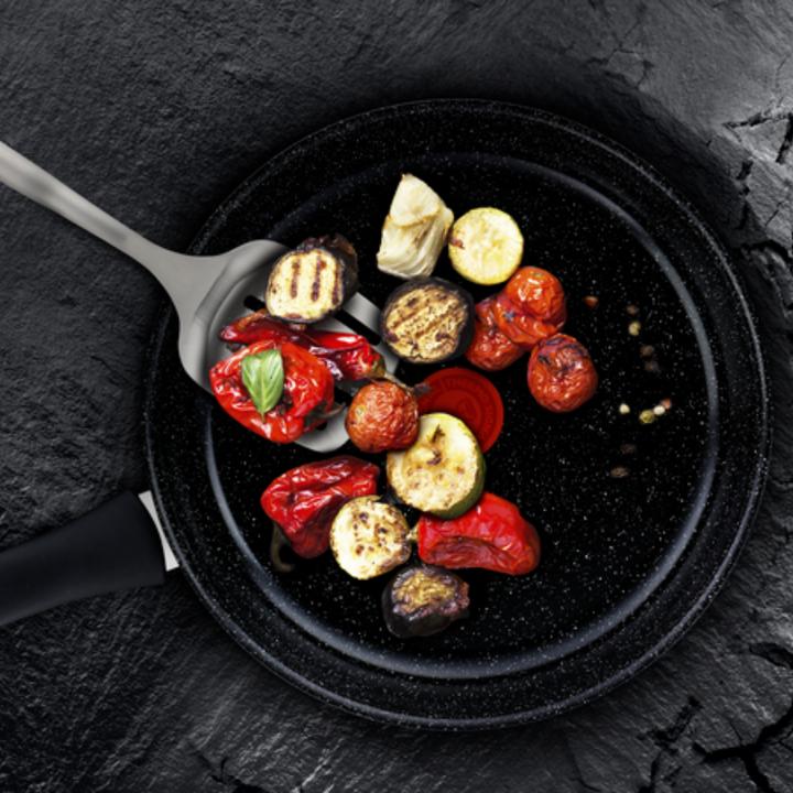 Productafbeelding Tefal Intens'Ceram Frying Pan with Glass Lid, 24 cm, 3.2 L, Black (24 cm, Koekenpan, Aluminium)