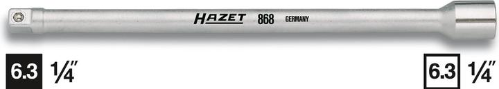 Actual product image HAZET Extension 868 ∙ Square, hollow 6.3 mm (1/4 inch) ∙ Square, solid 6.3 mm (1/4 inch) (6.3 mm)