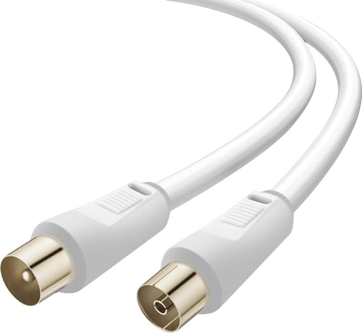 Produktbild LinQ Antennenkabel männlich/weiblich, 9.5 mm, 5m by – Weiss (Antennenkabel)