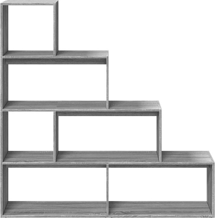 Produktbild VidaXL Raumteiler Bücherregal Standregal Treppenregal Regal 4 Stufen Grau Sonoma
