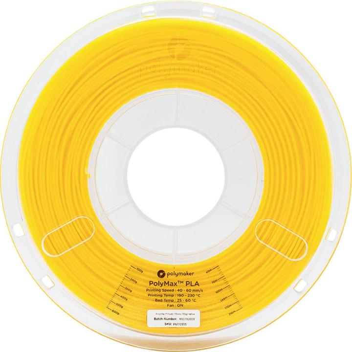 Produktbild Polymaker PA06017 PolyMAX Tough Filament Tough PLA hohe Steifigkeit, hohe Zugfes (Tough PLA, 2.85 mm, 750 g, Gelb)