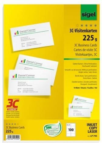 Produktbild Sigel Visitenkarten gestanzt (100 x)