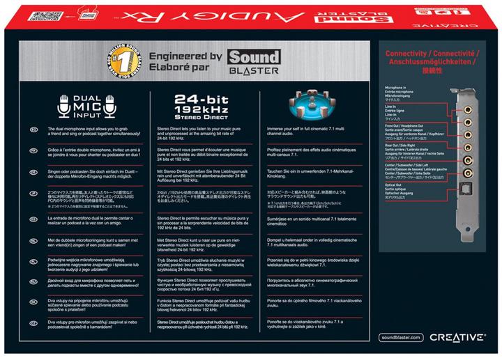 Immagine prodotto Creative Sound Blaster Audigy Rx (PCI-E x1)