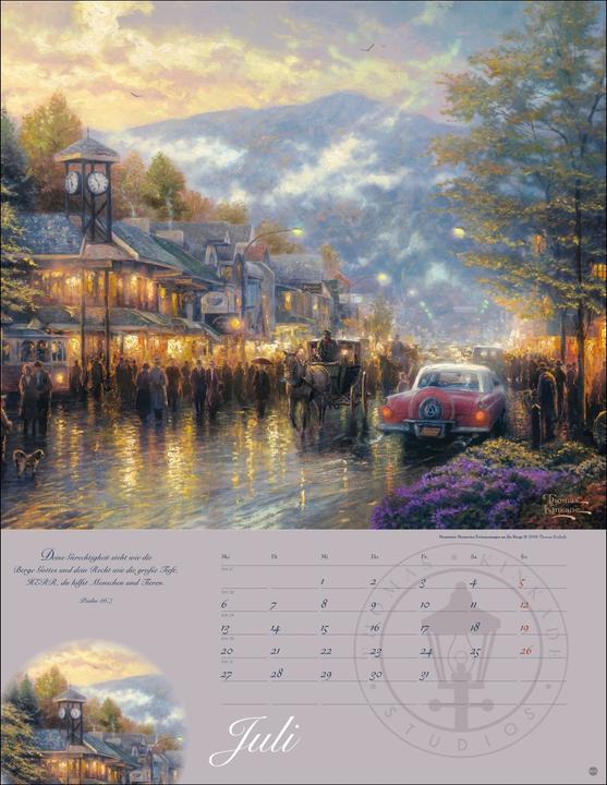 Image du produit Thomas Kinkade: Land im Licht Kalender 2026 (34 x 44 cm, Allemand)