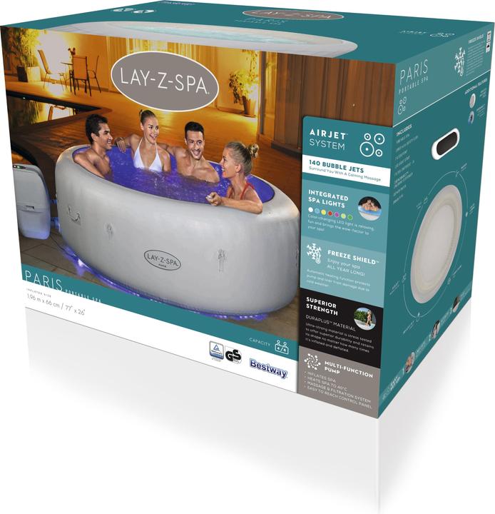 Produktbild Bestway Lay-Z-Spa Paris AirJet incl LED verlichting (6 Pers.)
