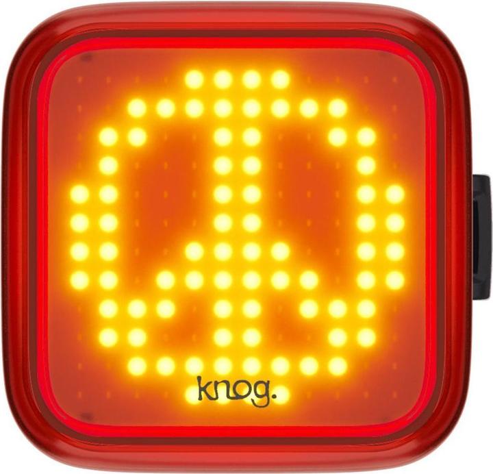 knog. Blinder Ripper Lampe, rote LED, Peace, black (100 Lumen) (50 lm)
