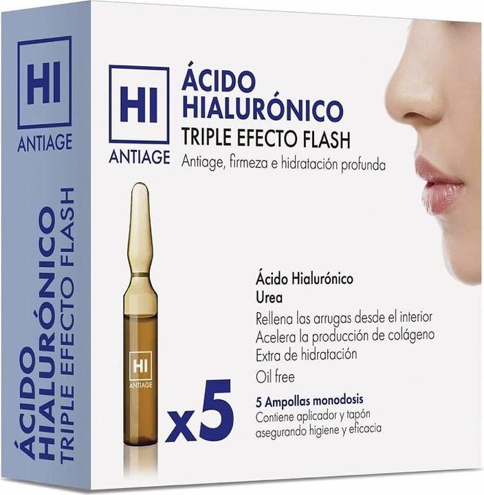 Avance Cosmetic Hi Triple Effect Flash Hyaluronic Acid Anti-Aging Ampoules - Pack of 5 (20 ml)