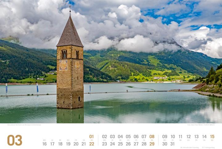 Produktbild Südtirol - von Bozen bis zu den drei Zinnen - ReiseLust Kalender 2026 (45 x 33 cm, Harter Einband, Deutsch)