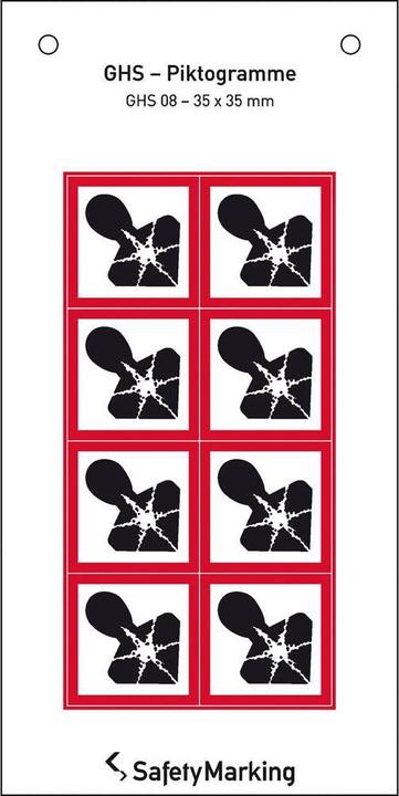 Image du produit SafetyMarking Pictogramme de danger SGH Symbole 08 Danger pour la santé 3.