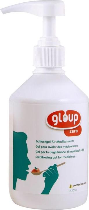 Immagine prodotto Gloup Schluck Gel für Medikamente Zero mit Himbeer-Aroma (1 x, 500 ml, 615 g)