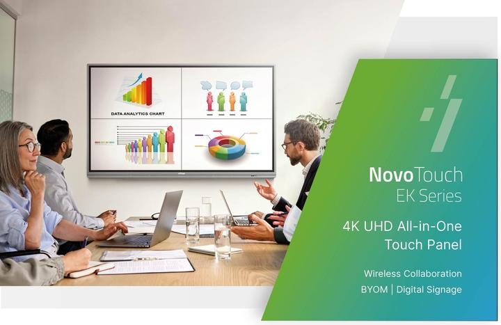 Actual product image vivitek DS NovoTouch BK860i silver 86"/3xHDMI/VGA/DP/USB (3840 x 2160 Pixels, 86")