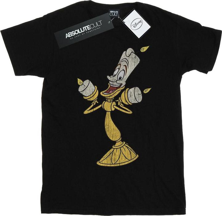 Disney Beauty And The Beast Lumiere Distressed TShirt (XL)