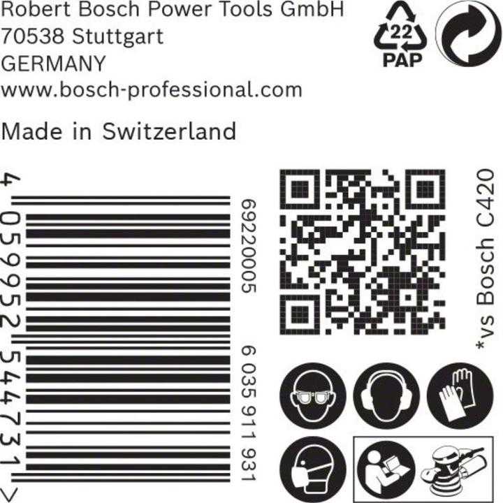 Produktbild Bosch Professional Zubehör EXPERT C470 Schleifpapier Mehrloch für Exzenterschleifer, 150 mm, G 40, 50-tlg. (40)