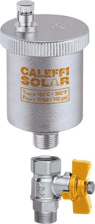 Caleffi autom. Schnellentlüfter Solar 3/8Zoll mit Kugelhahnabsperrung
