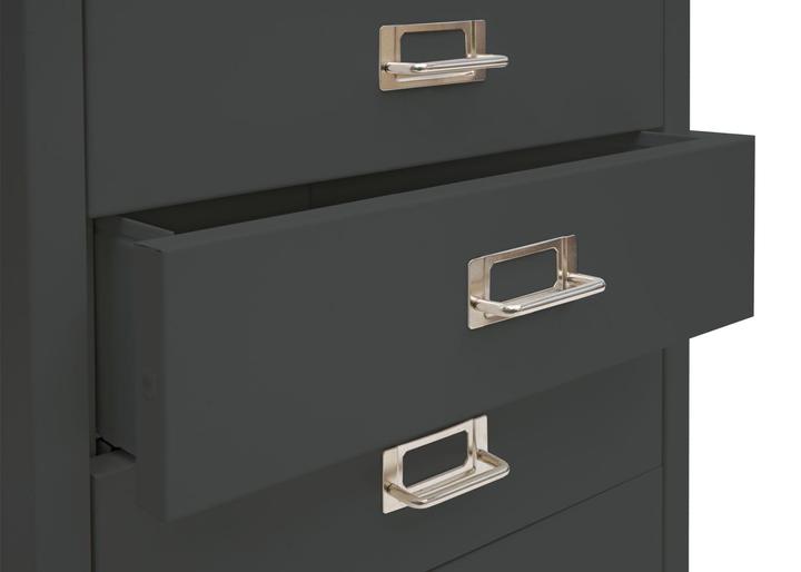 Produktbild Mendler Rollcontainer HWC-L49, Metall 75x40x41cm 5 Schubladen, dunkelgrau