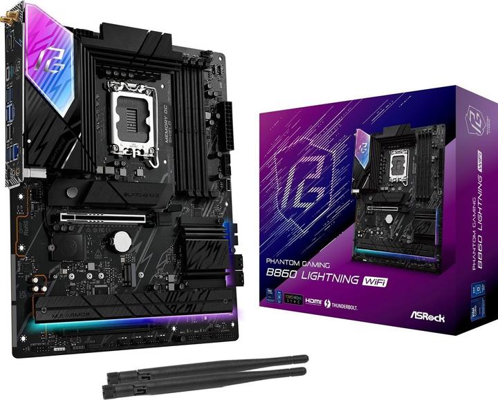 AsRock B860 Lightning WiFi DDR5 S al dettaglio (LGA 1851, Intel B860, ATX)