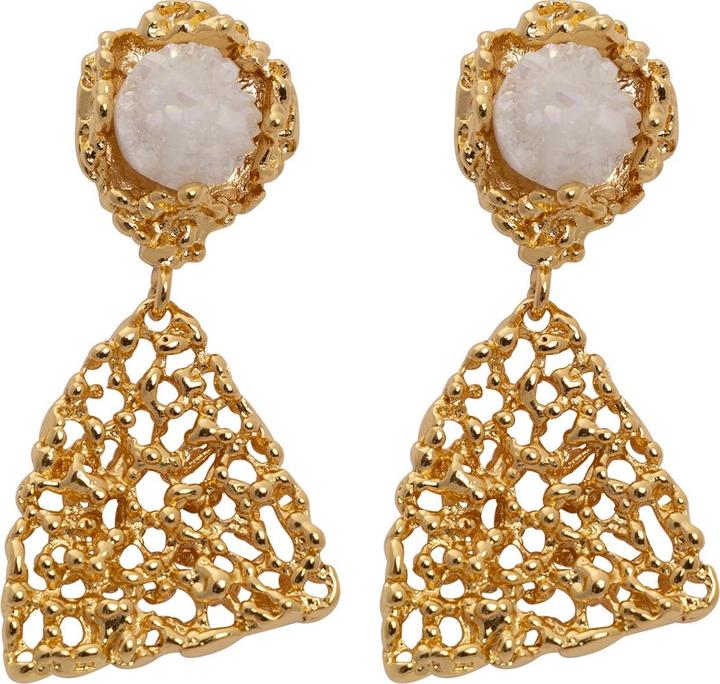 Uzurii Rose Nature Stone White Ohrringe (925er Sterlingsilber)