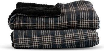 Sagaform Fleece blanket Rut black (130 x 170 cm)