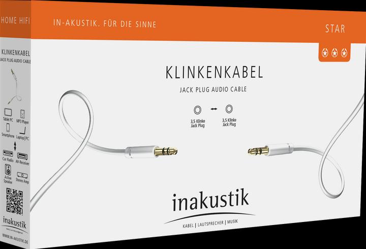 Actual product image Inakustik Star mp3 3.5mm stereo jack connection cable (0.50 m, 3.5mm jack (AUX))
