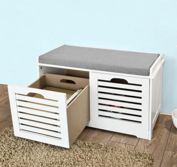 Produktbild SoBuy Schuhbank mit Sitzkissen (71 cm)