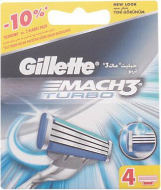Produktbild Gillette MACH 3 TURBO cargador 4 recambios (4 x)