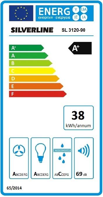 Energie-Label Silverline SL 3120-90RF (Wandhaube)