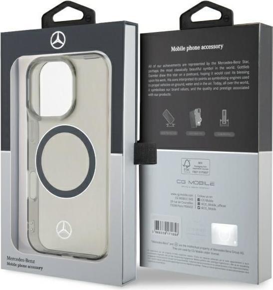 Produktbild Mercedes MEHMP16X23HUOSK iPhone 16 Pro Max 6.9" czarny/black hardcase Silver Ring MagSafe (Apple iPhone 16 Pro Max)