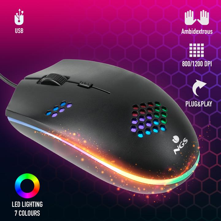 Immagine prodotto NGS per giochi GMX-120 800/1200 dpi Nero (Cablato)