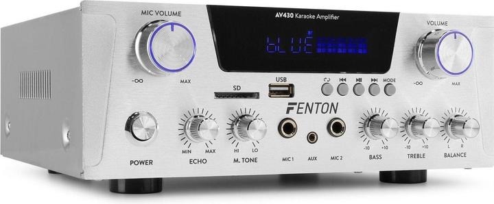 Immagine prodotto Karaoke amplificatore con Bluetooth - Fenton AV430A - 600W - 2 microfooningangen met echo - mp3 speler