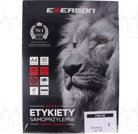 Produktbild Emerson Universelle Klebeetiketten A4 für CD 118,0x188,0mm (35K066X)