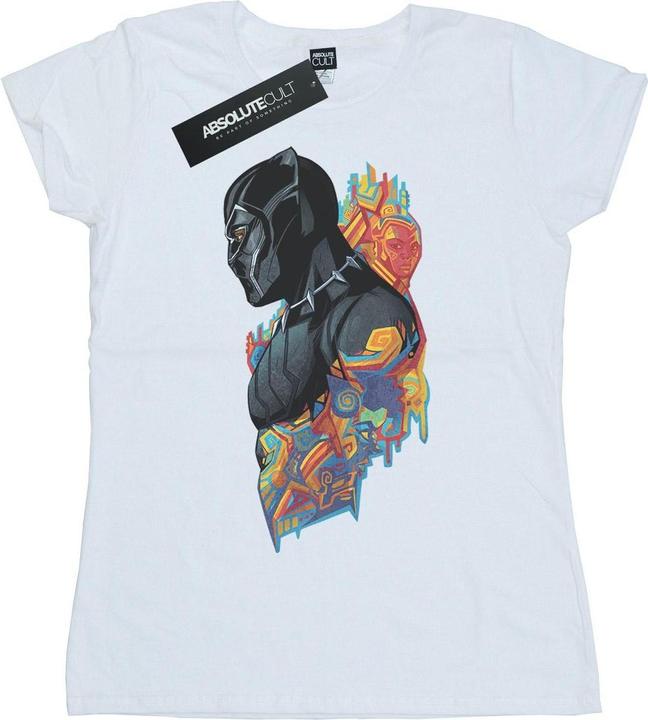 Schwarzer Panther Profil TShirt aus Baumwolle (XL)