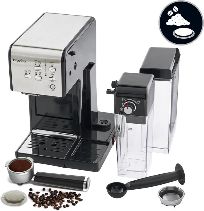 Produktbild Breville VCF108X PrimaLatte II Kaffee- und Espressomaschine, für Kaffeepulver oder Pads geeignet,...