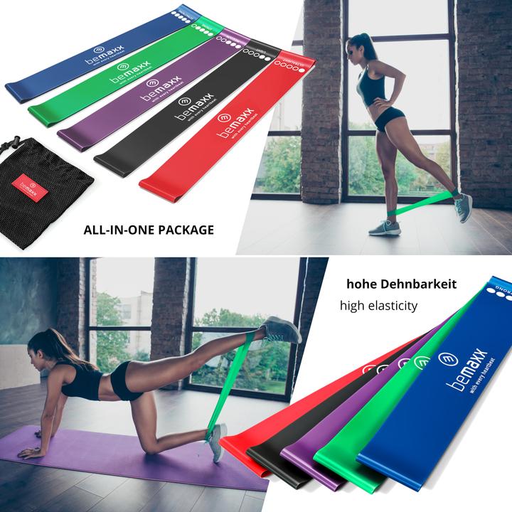 Actual product image BeMaxx Fitness Loop Band Set of 5, Latex