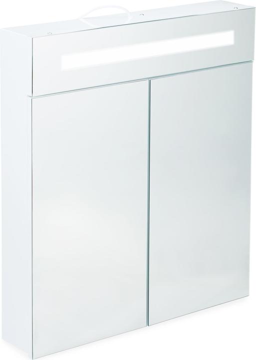 Relaxdays Armadio a specchio LED con 2 ante (60 x 12 x 67 cm)