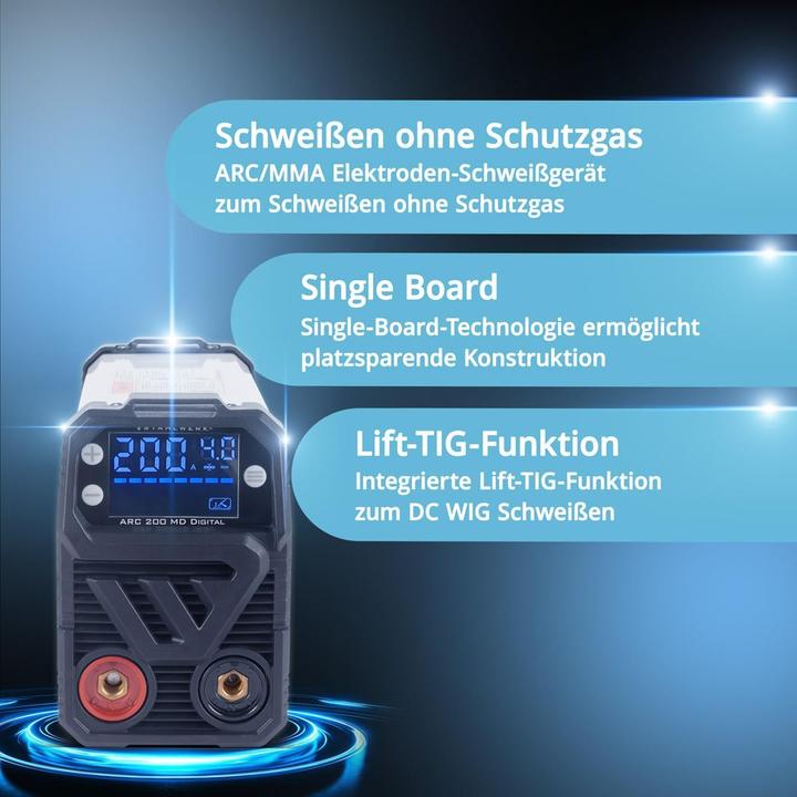 Actual product image Stahlwerk Welding machine ARC 200 MD Digital - DC MMA Lift-TIG Inverter 200 Ampere