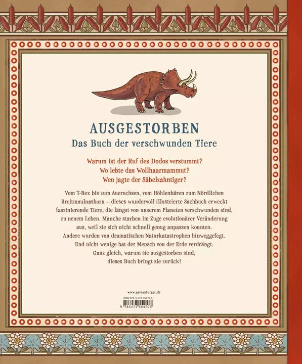 Produktbild Ravensburger Ausgestorben - Das Buch der verschwundenen Tiere (Deutsch, Katarzyna Gladysz, Joanna Wajs, 2020)