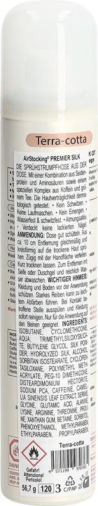 Nährwerte und Zutaten Air Stocking PREMIER SILK Strumpf Bein Terracotta (Fussbad, 214.38 ml)
