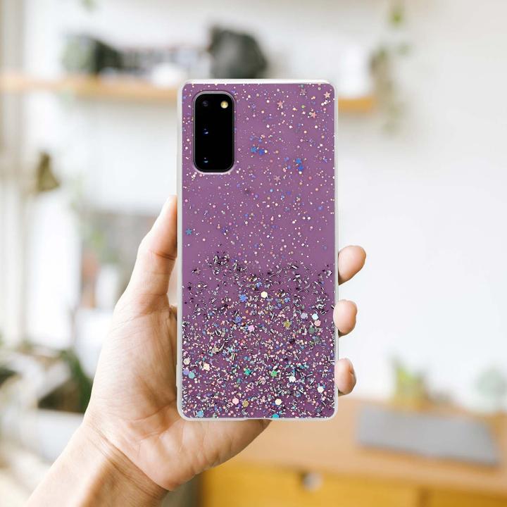 Image du produit Cadorabo Couverture TPU paillettes scintillantes (Samsung Galaxy S20+)