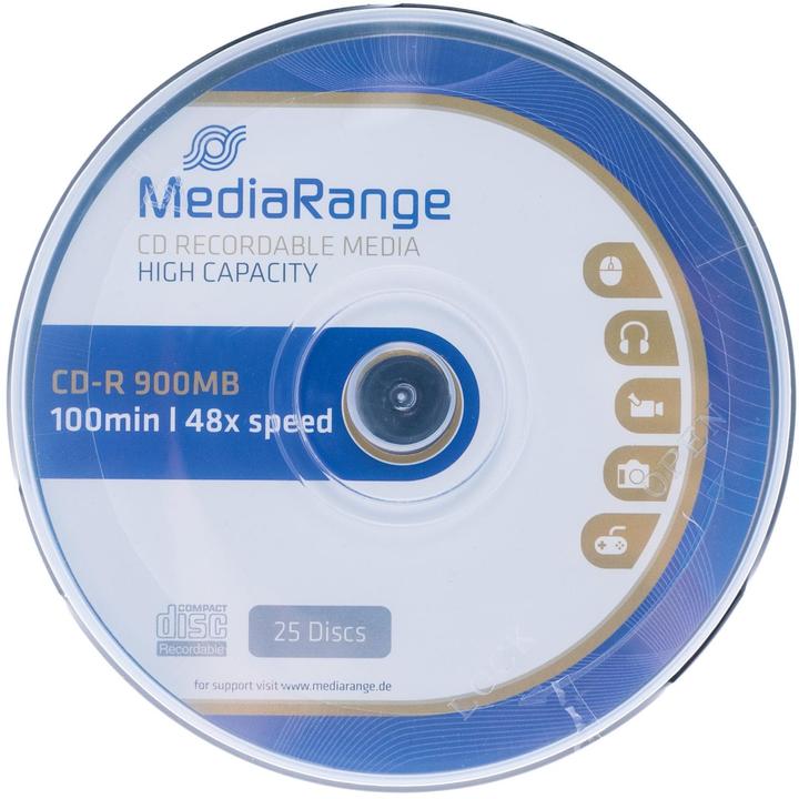Image du produit MediaRange CD-R 900 MB, broche (25 pièces), type de support (25 x)