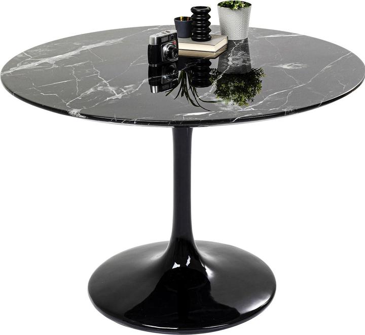 Produktbild Kare Design Tisch Solo Marble Schwarz Ø 110cm (110 x 110 x 75 cm)