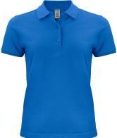 Clique Damen Poloshirt OC 028265, Bio-Baumwolle, royal blau, Grösse S (S)